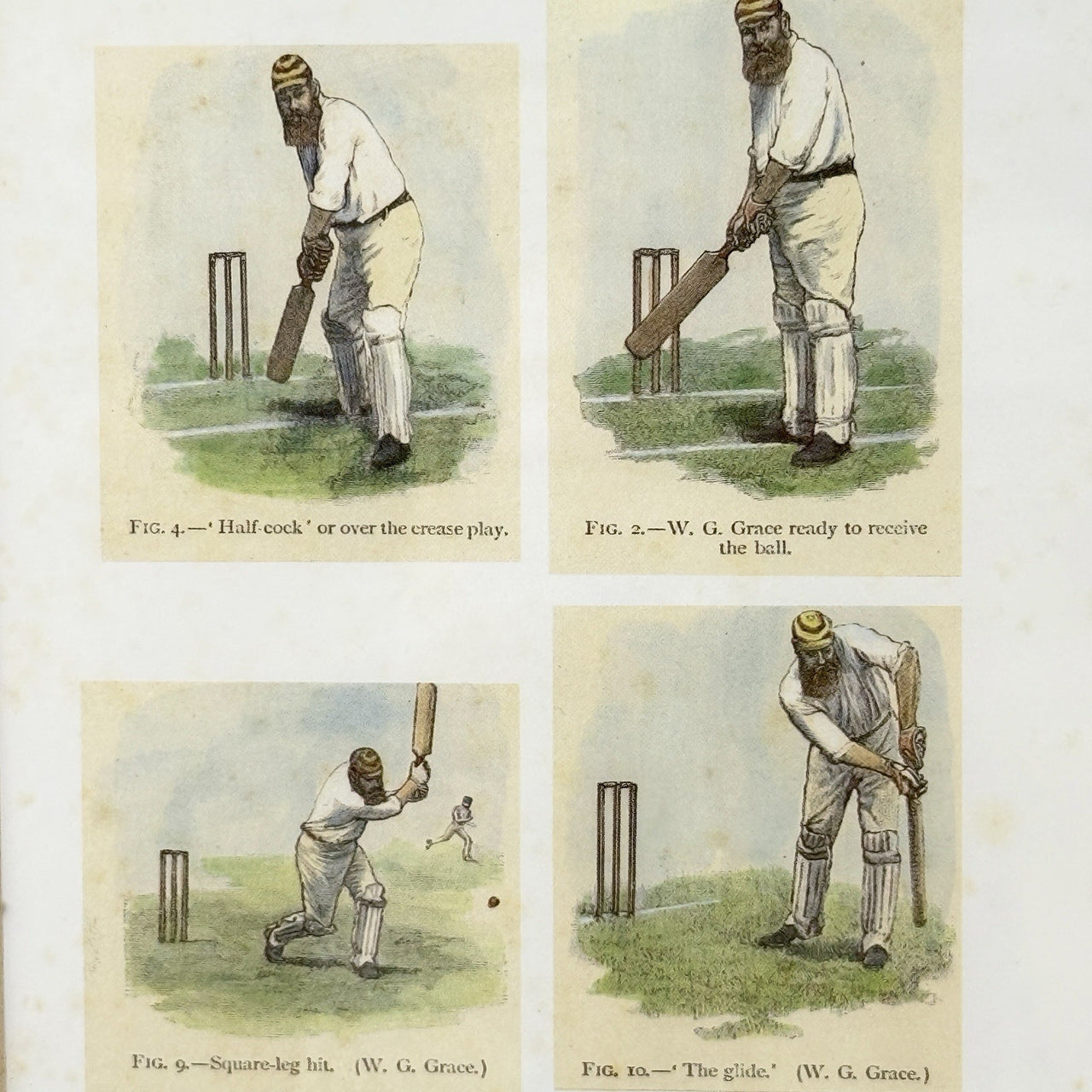 Lucien Caught Davis at Wicket Cricket Framed Print W.G. Grace Technique Scenes.3
