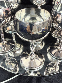 Thumbnail for VALERO Plated Silver Goblets Set of 6 - Made in Spain - 12.5cm Tall silver decor10