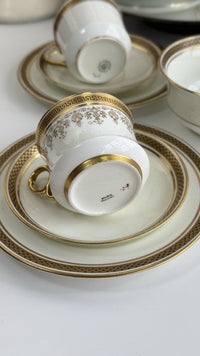 Thumbnail for Stunning Antique Cauldon & Aynsley 27pc Tea Set c.1910 | Edwardian Gilt & Black11