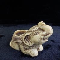 Thumbnail for Handcarved Elephant Candle Holder Ceramic/ 14cm Pottery Collectable Germany2
