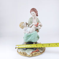 Thumbnail for RARE 1950s Capodimonte - Bruno Merli Signed Porcelain Child & Mother Figurine3