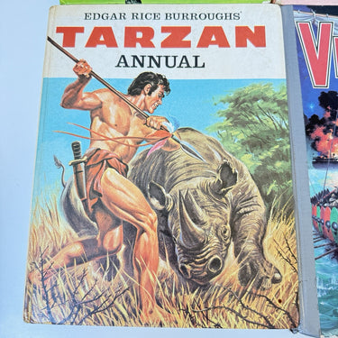 Set Of 4 Vintage Boys Annuals Roy Of The Rovers Tarzan Victor Hotspur  1970-19801