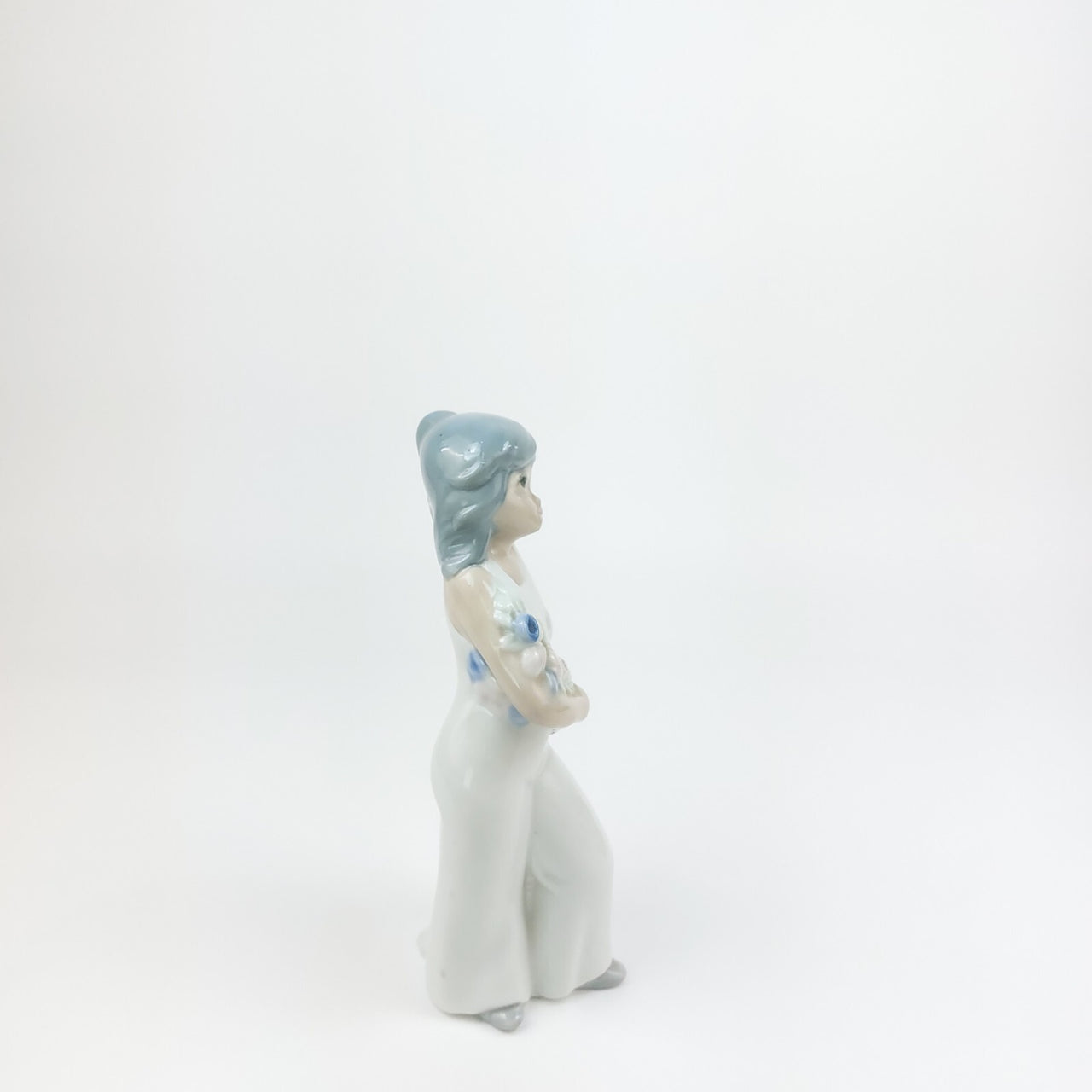 Casades & Girl Dog Porcelain Figurine Spanish Handcrafted Floral Art 8.5" Spain.8