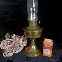 Thumbnail for Vintage 1930`s Brass Aladdin Kerosene Parlor Lamp With Paraffin, See The Glass3