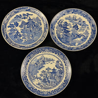 Thumbnail for Spode Mint Danbury Willow Pattern Plates x3 – Blue & White Collector antique Set3