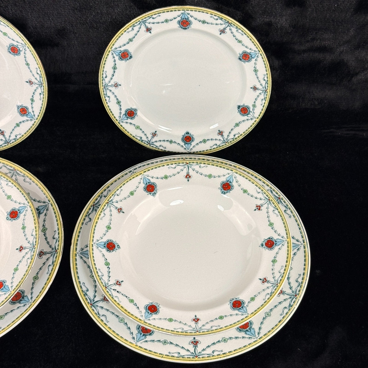 Large Lot of 6 Antique/Vintage Devon Ware (S. F. & Co.) CECIL 1204 Dish & Plates11