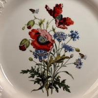 Thumbnail for Royal Creamware Floral Gift Primroses Poppies Plates x2 Ltd Ed 10.5