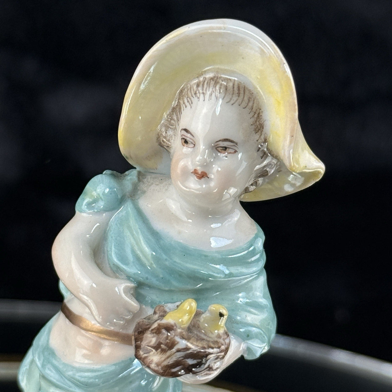 Antique Figurine Porcelain China Collectable Figure Marked Glazed German Girl8