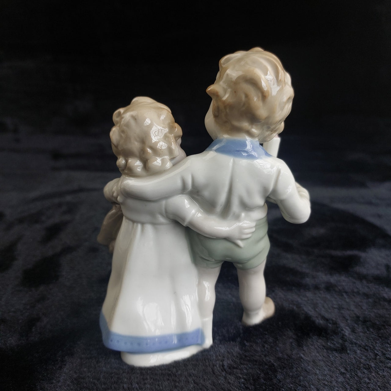 Scheidig Kunst Porcelain Children Candle Bear Figurine Germany 1940s Vintage6