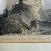 Thumbnail for Pair Antique c.1830s Thomas Allom Engravings pr Bamborough & Holy Island Castle.5