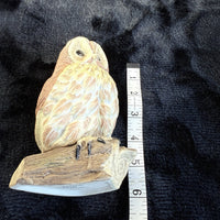 Thumbnail for Wedgwood Art Mottled Glass Owl Paperweight bookshelf Figurine 1970s decor11