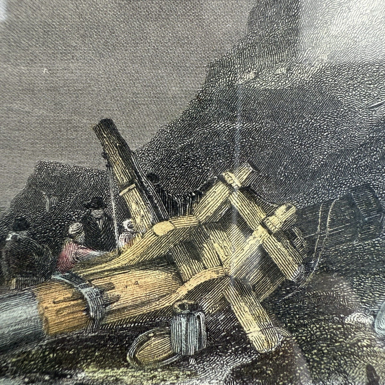 Antique Hand-Colored Lithographs Dunstanborough Castle & Tynemouth Pair Prints16