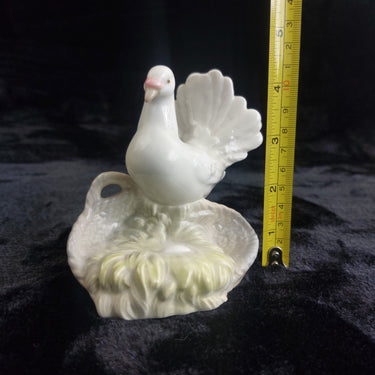 Porceval Spain White Dove Figurine 4.5