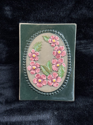 Vintage JIE Gantofta Swedish Ceramic Wall Tile  Floral Design by Aimo1