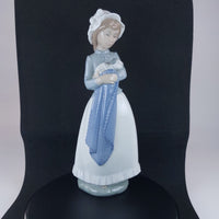 Thumbnail for Nao by Porcelain LladrÃ³ Girl with Bonnet Figurine - 9.4