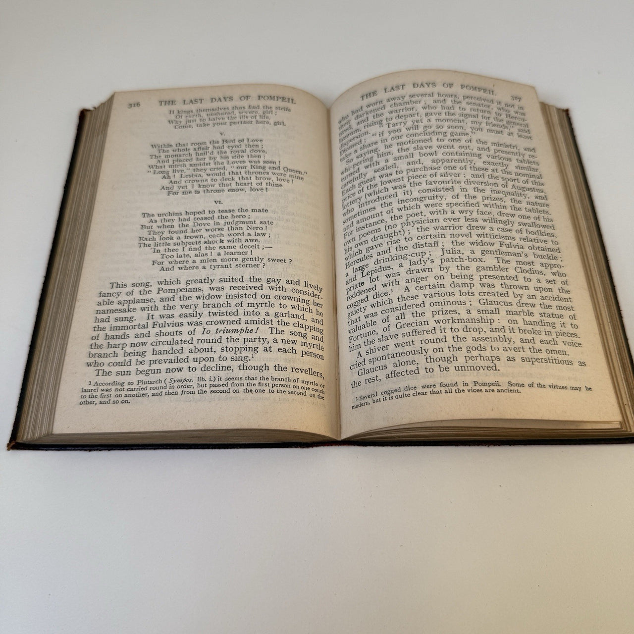 Collins Days Last of Pompeii Lord Lytton Antique Red Leather Gilt Spine 1890s10