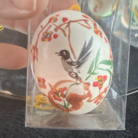 Thumbnail for Boxed Easter Hand Painted Real Egg Shell Ornaments  Chinese Bird Floral  Set of 8