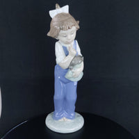 Thumbnail for NAO Lladró Handmade Porcelain Girl -18.5 cm Figurine Collectible Blue Dress -6