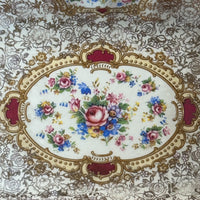 Thumbnail for James Pompadour Kent Chelsea Bowls x6 Center Dish Vintage Floral Gilt Set Large10