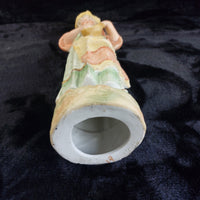 Thumbnail for Antique 15in German Bisque Figurine Lady Mandolin Musician Hand Painted Gilt17