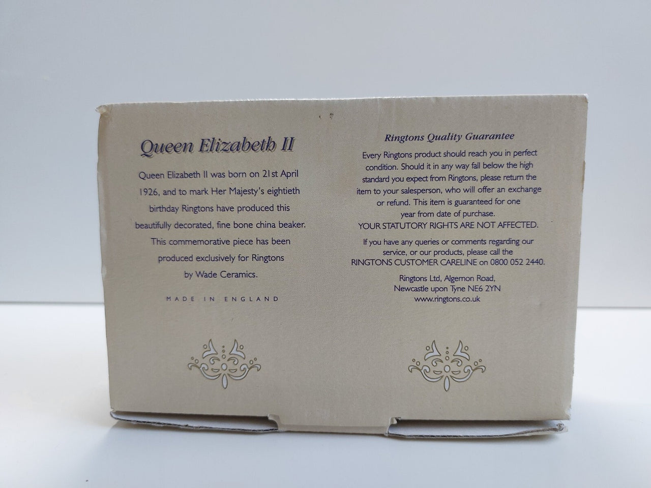 Ringtons by Wade Ceramics Queen Elizabeth II 80th Birthday Commemorative Beaker3