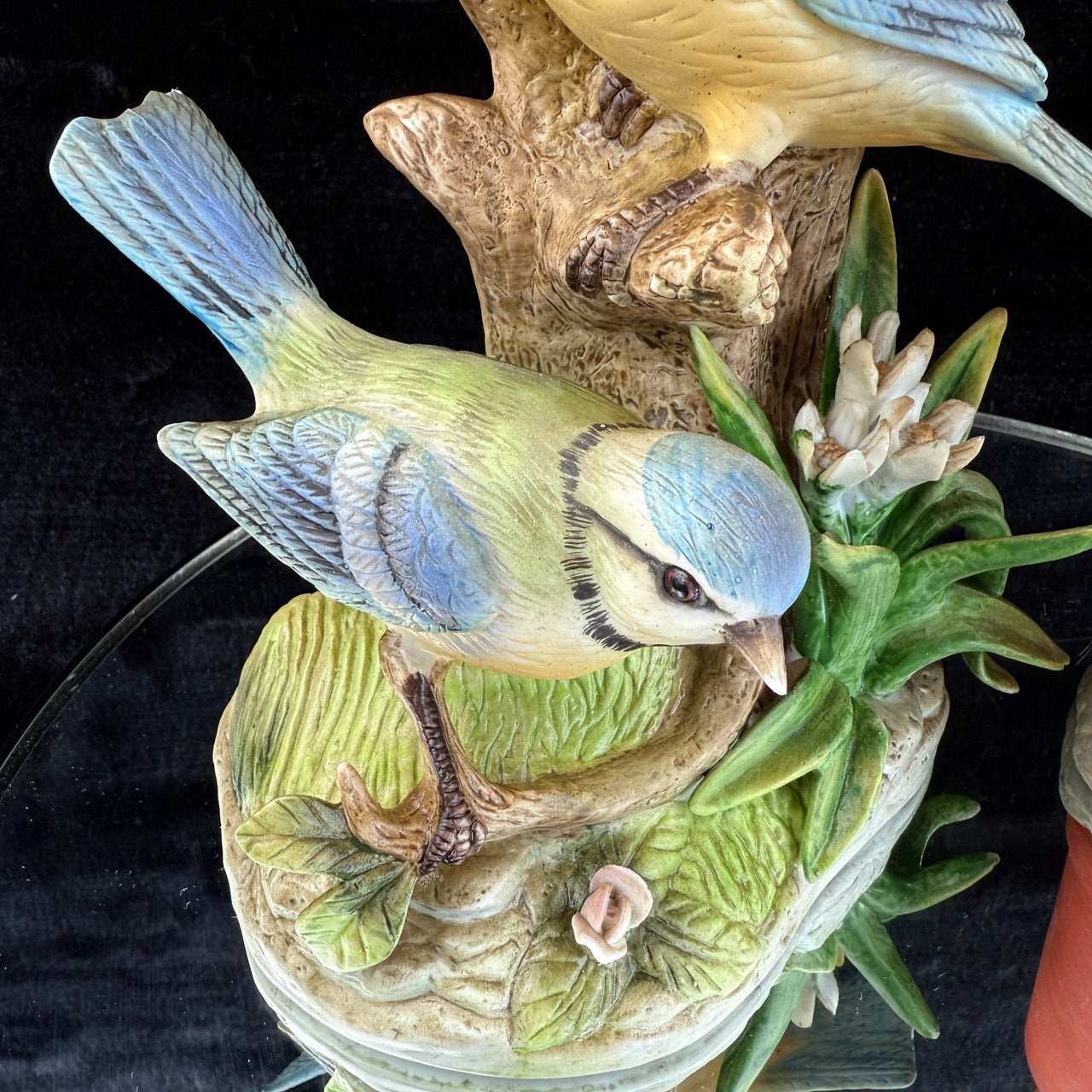 Alfretto Porcelain Tit Blue Bird Figurines Set of 2 Collectors Series 7" Medium.5
