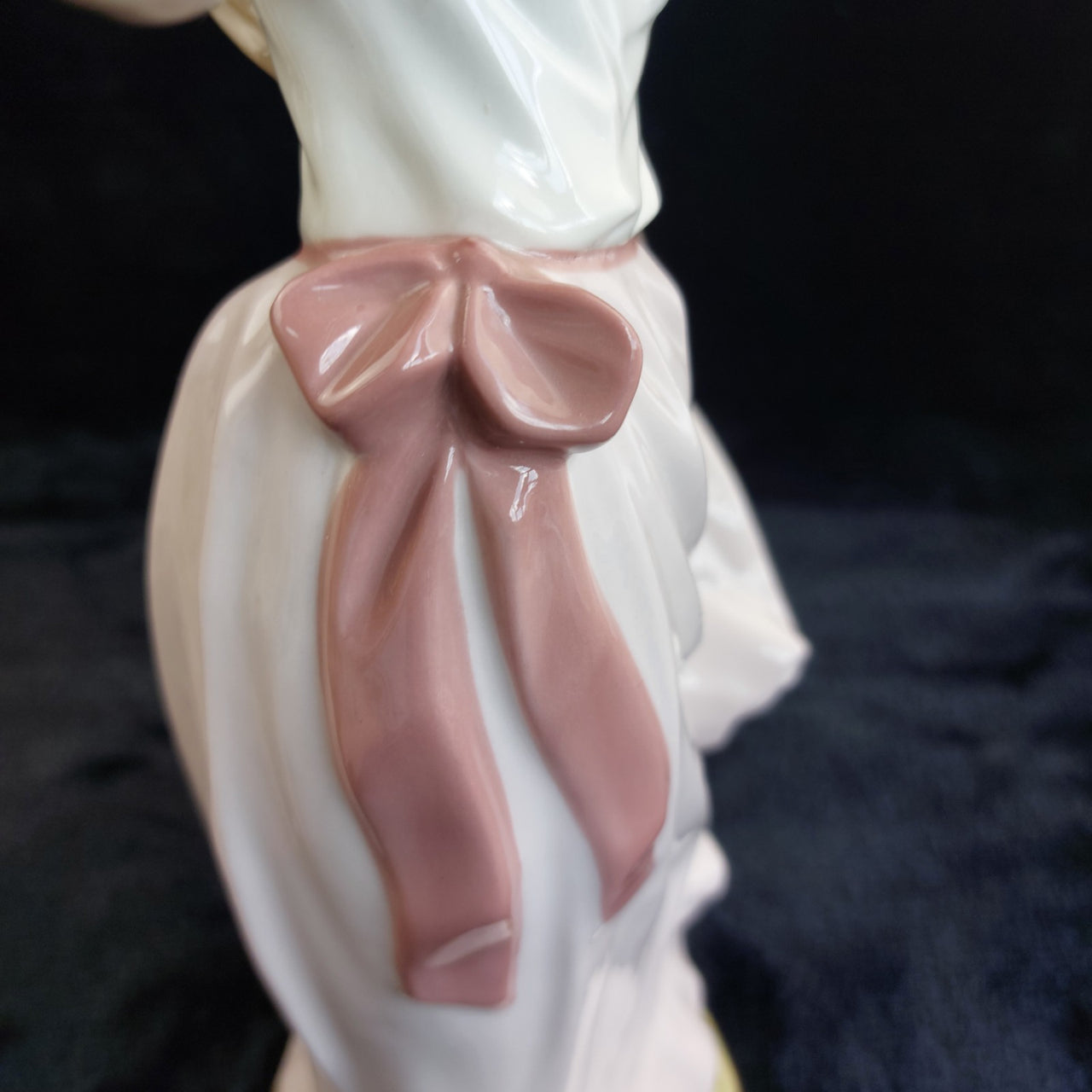 Tengra Porcelain beautiful large Girl Figurine Spain Pink Dress Flow 11" decor10