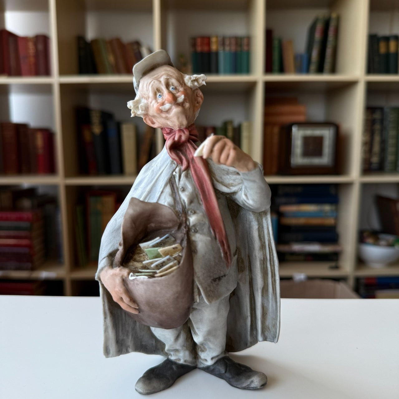 Italian Capodimonte Figurine "The Postman" - Signed "Gelli" Italy pics see 196115