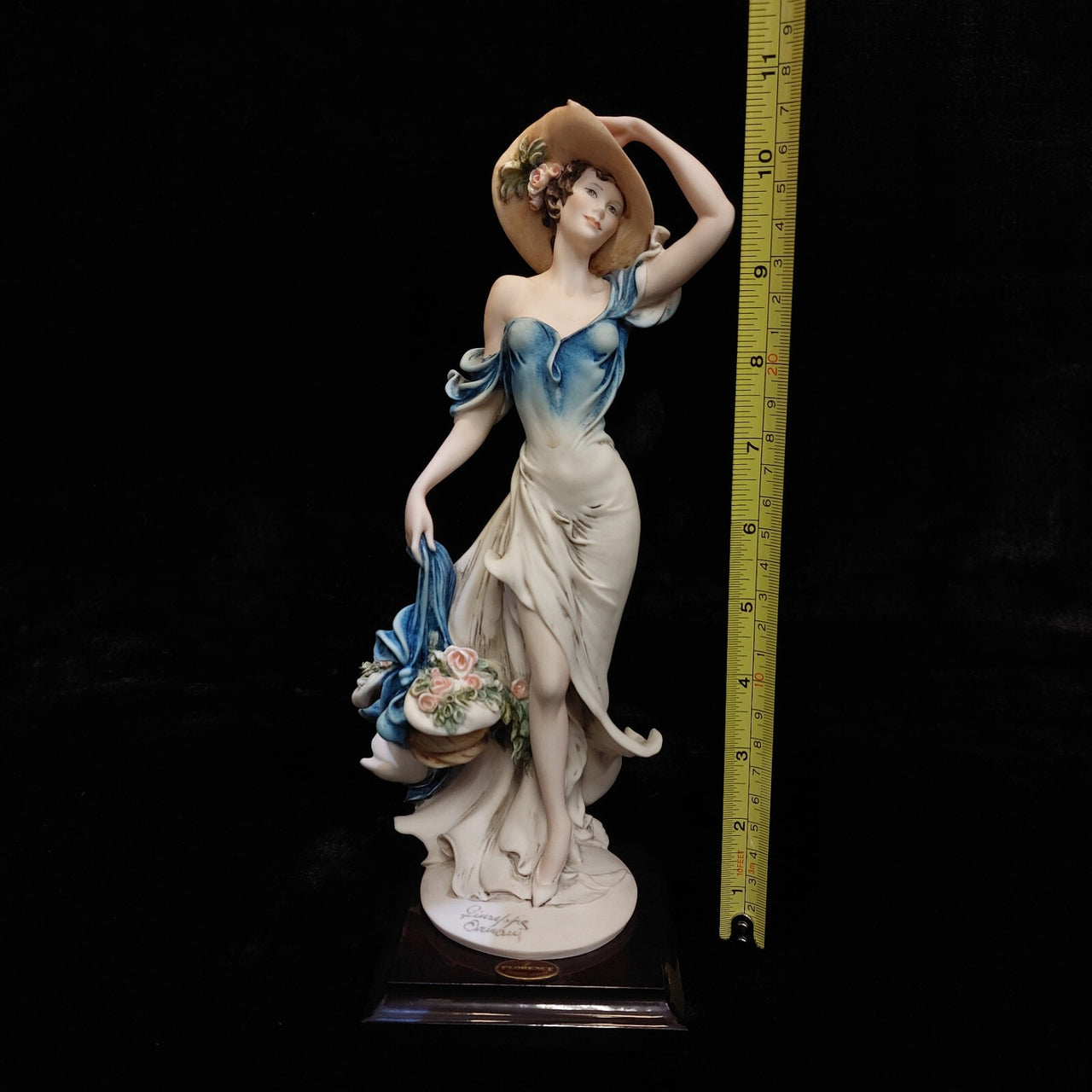 Florence Armani Joy Figurine Of The Year Blue Dress w Box gift 2002 Porcelain8
