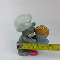 Thumbnail for Me to Grey You Tatty Teddy Chef with Cupcake 4 Inch Handmade Figurine Bear3