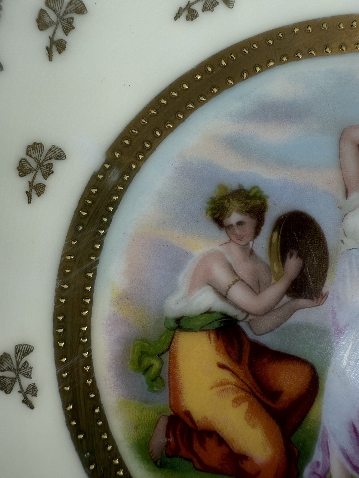 Vintage "Victoria Ware" beautiful Painting with F. Kaufmann Plate and Gold Trim4