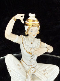 Thumbnail for Vintage Mid-Century Figurine Porcelain Set - Dancer with Two Candle Holders12