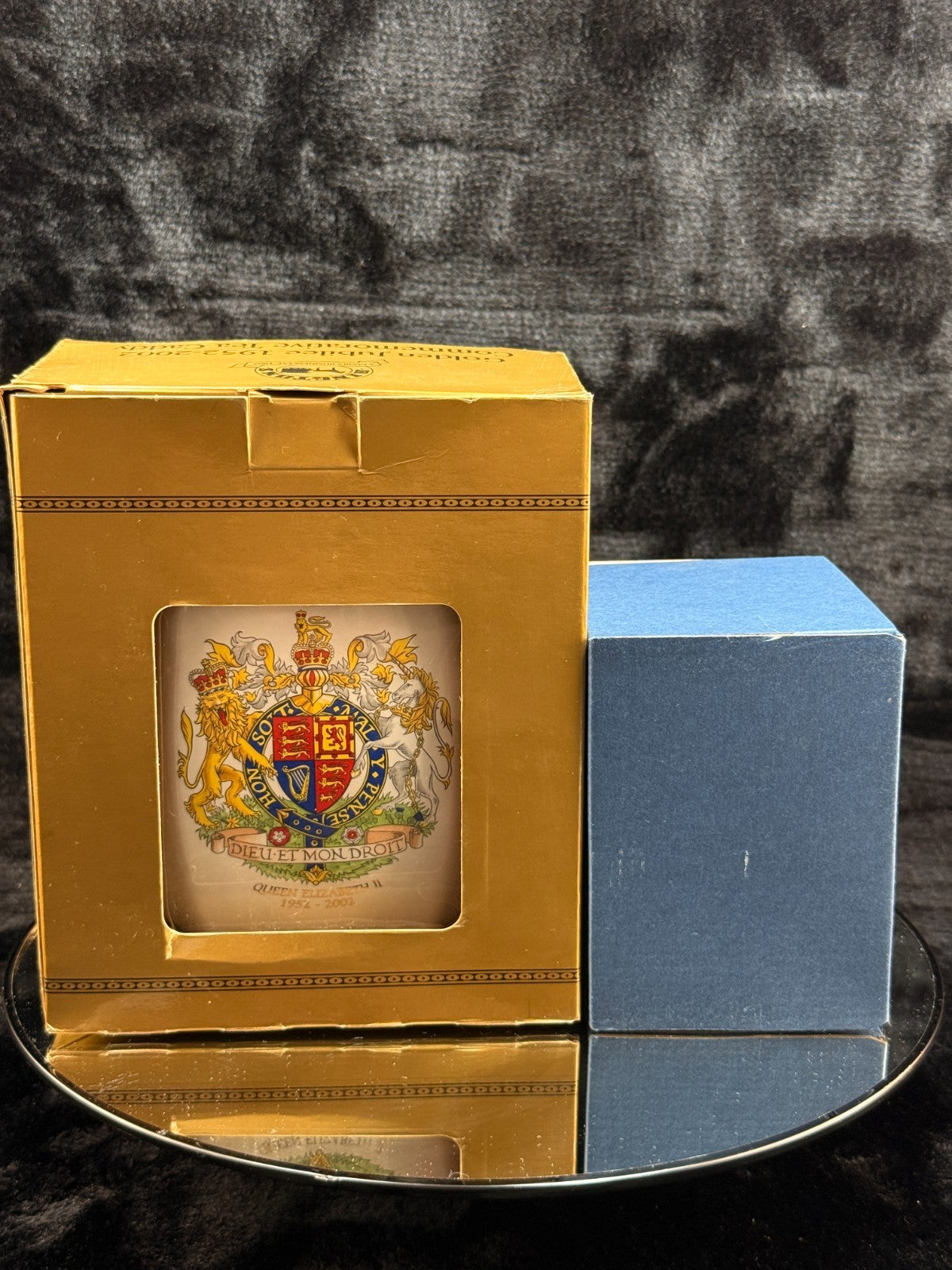 Ringtons Jubilee Golden Queen Elizabeth II Mug &Tea Caddy Set 1952–2002 SEE BOX13