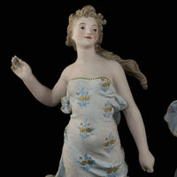 Thumbnail for Augarten Vienna Porcelain Ladies Musician Figurines Lyre Pair Austria Antique se4