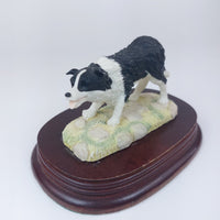 Thumbnail for Leonardo Collection Border Collie Dog Figurine 3.25 Collectable 1993 Resin, Wood0