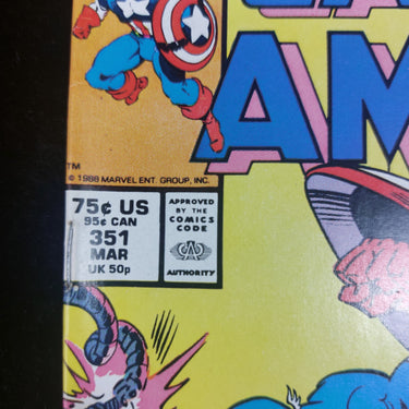 Marvel Captain America #351 – (1988)   Special Guest Star Nick Fury!   1
