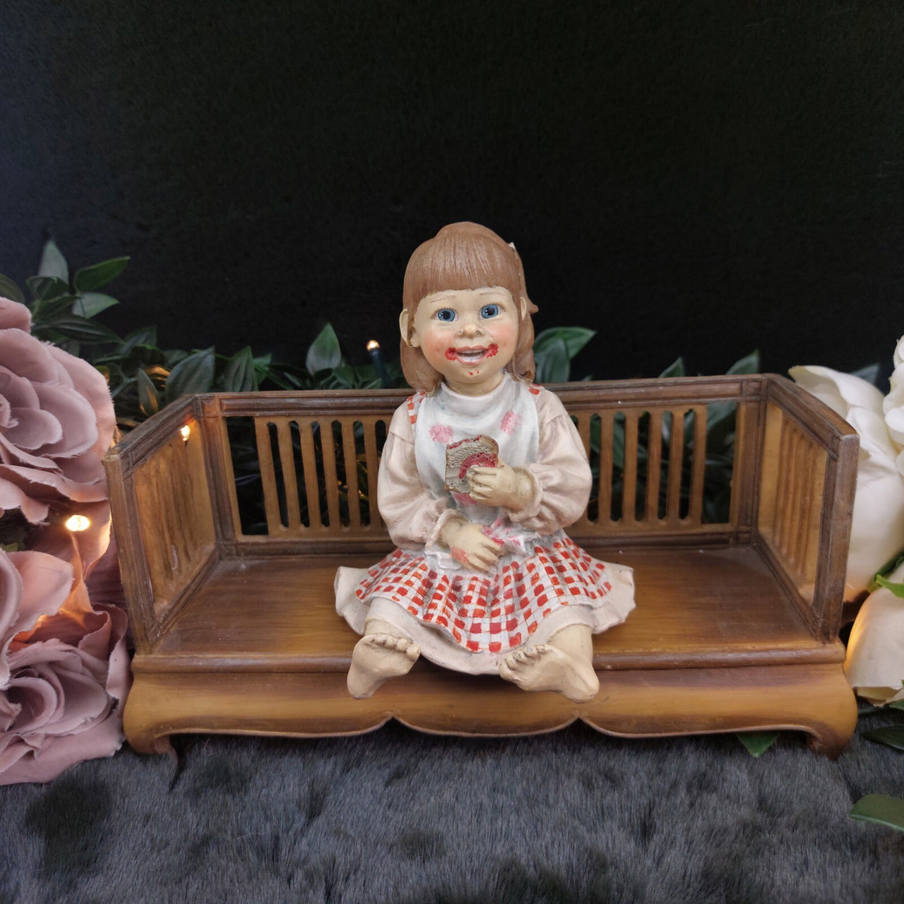 Candy Designs Rare Norway Children Figurines Set – Mixed Conditions, With Bench 9