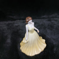 Thumbnail for Porcelain Coalport stunning lady Figurine yellow - Cindy Mint collectable 11