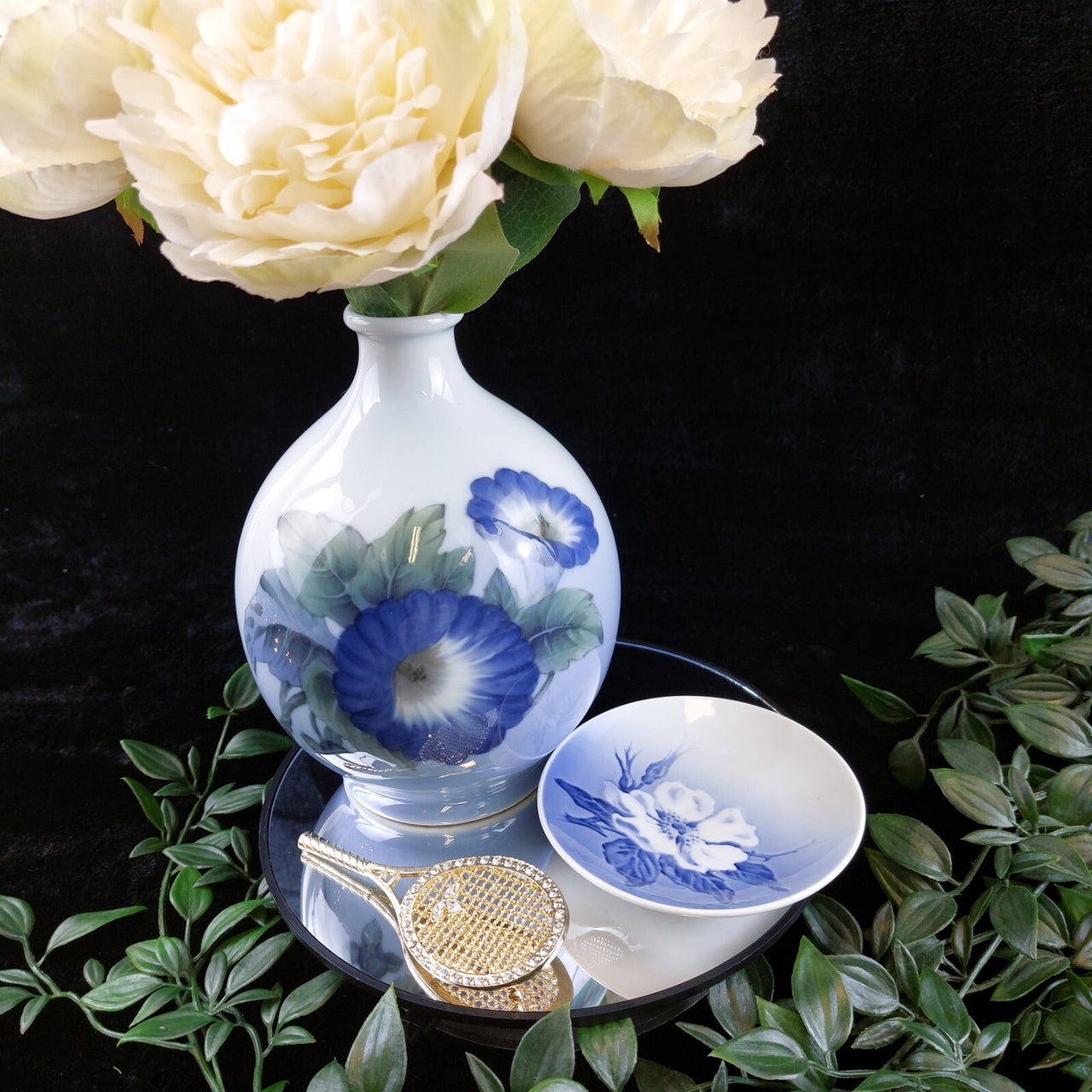 Royal Copenhagen Porcelain 1963 - 69Dish and Vase, Luxury Gift Floral Designs.13