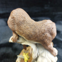 Thumbnail for Teviotdale Otter Figurine by Ed Janni Hand Painted Scotland, 5.5â Wildlife dec13