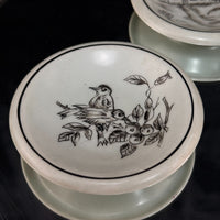 Thumbnail for Heinrich Bavaria Miniature Plates Set of 3 Signed M Birus Birds Cottage Germany8