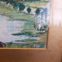 Thumbnail for 1882 J. Middleton Painting Landscape “Duddingston Loch from the Queen’s Drive