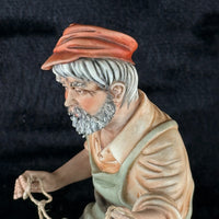 Thumbnail for Cortese Capodimonte Figurine Porcelain Shoemaker Scene Italy 1963 Signed 9 in8