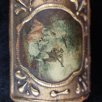 Thumbnail for Antique Gilt Trinket Wood Fragonard Painted Style portrait of beauty Ladies10