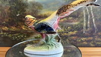 Thumbnail for Rare Art Deco Keramos Wien Porcelain Golden Pheasant Figurine - Made in Austria1
