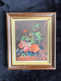 Thumbnail for Charming Vintage MCM Still Life and Farmhouse Paintings wood brown Set of3 frame3