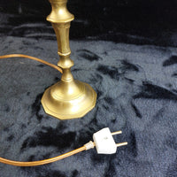 Thumbnail for Vintage Brass Lamp Table Good Patina EU Plug Classic Electric Light 15