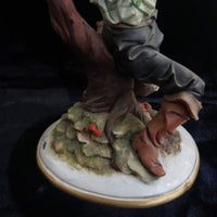 Thumbnail for Ades Fisherman Signed Capodimonte Porcelain Figurine 17