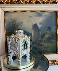 Thumbnail for Rare Antique Porcelain Victorian Potpourri Jar /vase/ box German/Dresden Style17