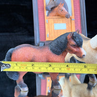 Thumbnail for Leonardo Horse Figurines & Wall Plaque Realistic Resin Pony Models Set of 36